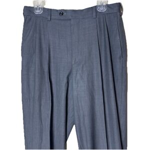 PERRY ELLIS Portfolio Size 32x34 Men's Dress Cuffed Pleated  Pants‎ Gray